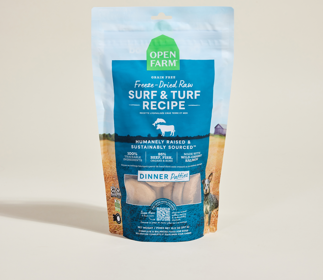 Open Farm Surf & Turf Freeze Dried Raw Patties for Dogs