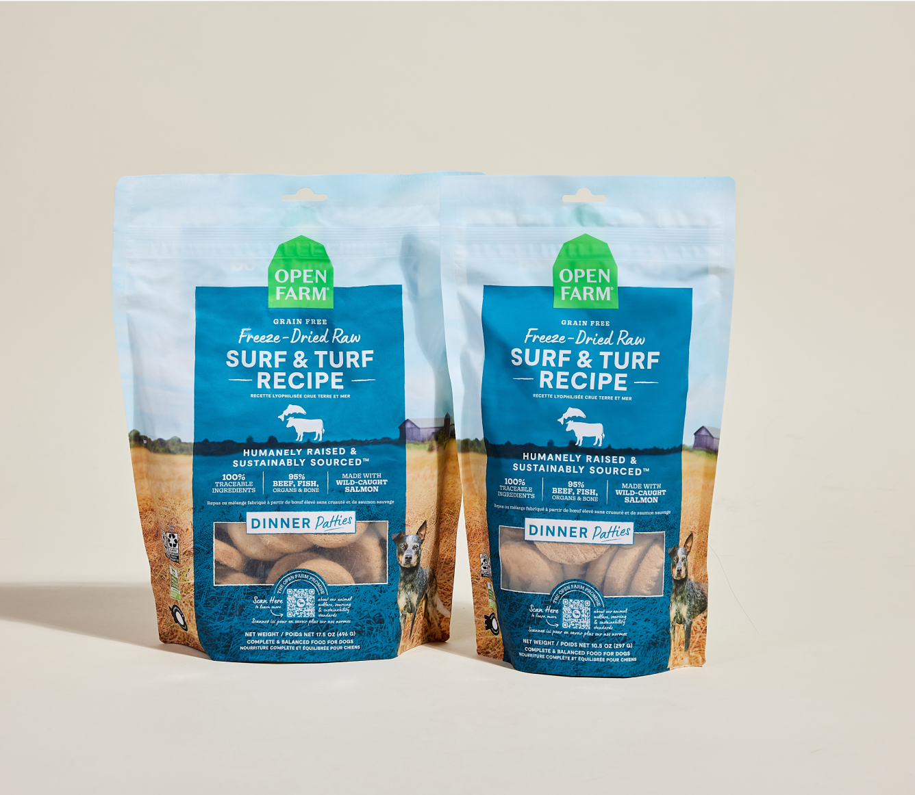 Open Farm Surf & Turf Freeze Dried Raw Patties for Dogs