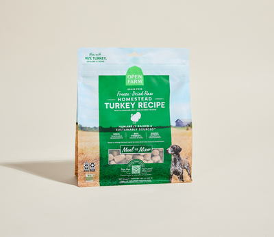 Open Farm Pet Homestead Turkey Freeze Dried Raw Morsels for Dogs