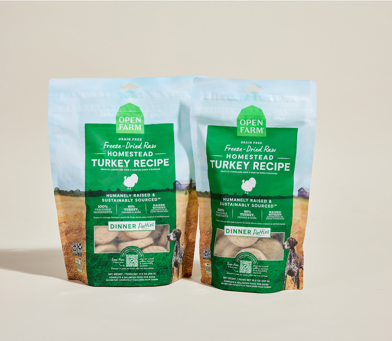 Open Farm Homestead Turkey Freeze Dried Raw Patties for Dogs
