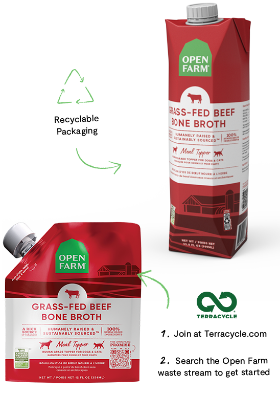 Open Farm Grass-Fed Beef Bone Broth For Cats