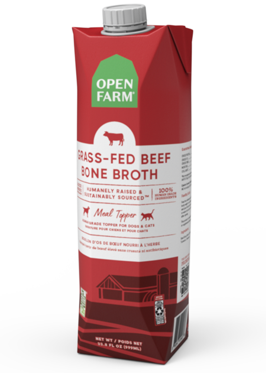 Open Farm Grass-Fed Beef Bone Broth For Cats