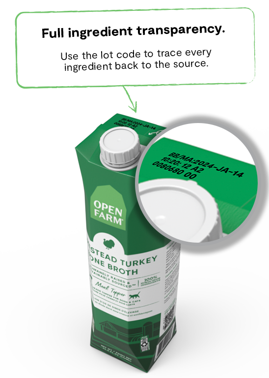 Open Farm Homestead Turkey Bone Broth For Cats
