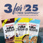 3 for $25 - 3 Bears Promotion + Free Shipping*