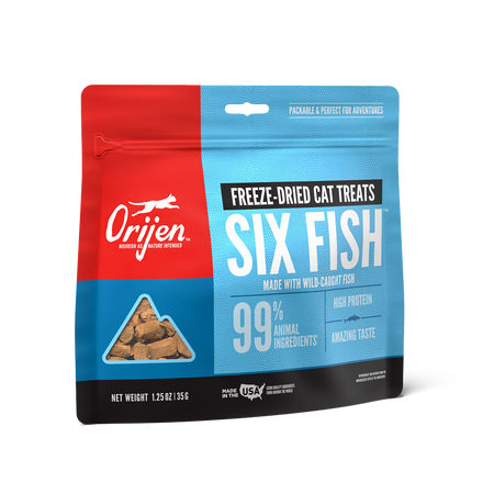 Orijen Grain Free Six Fish Freeze Dried Cat Treats