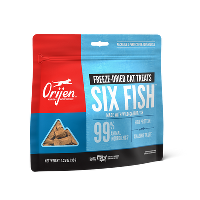 Orijen Grain Free Six Fish Freeze Dried Cat Treats