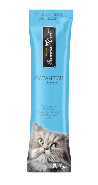 Fussie Cat Oceanfish Purée 0.5-oz, 4-Pack, Cat Treat