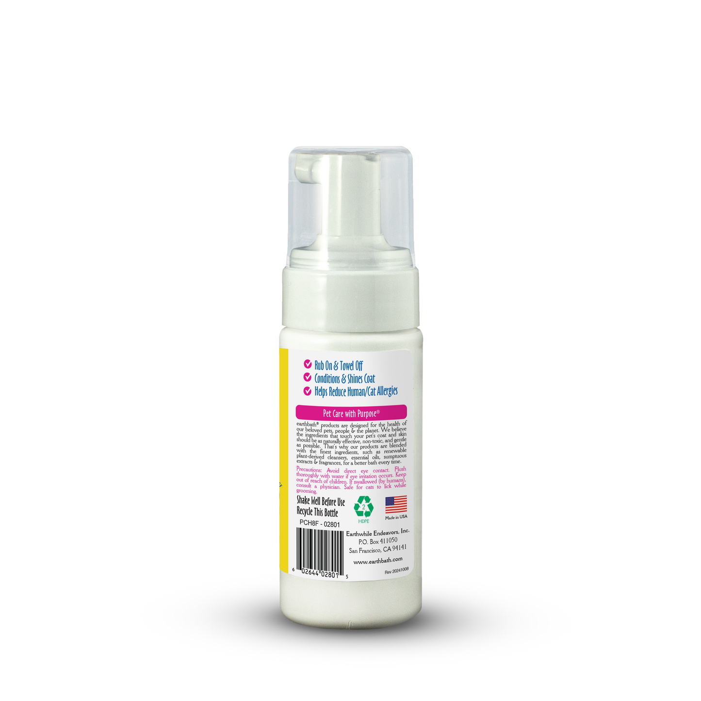 Hypoallergenic Cat Grooming Foam