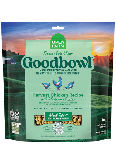 Open Farm Goodbowl Harvest Chicken Freeze Dried Raw Morsels for Dogs