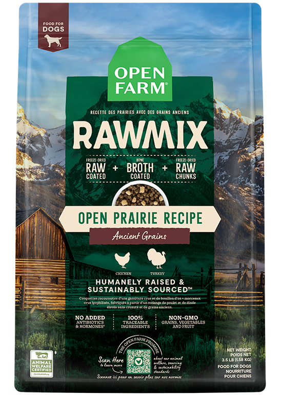 Open Farm RawMix Open Prairie Ancient Grains Dog Kibble