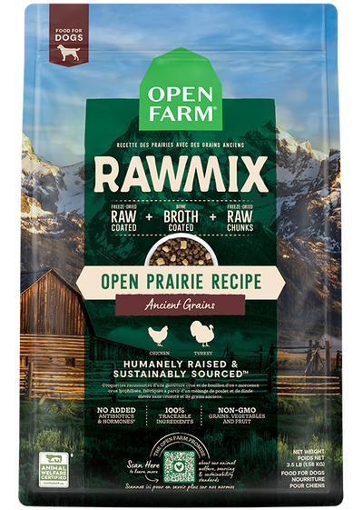 Open Farm RawMix Open Prairie Ancient Grains Dog Kibble