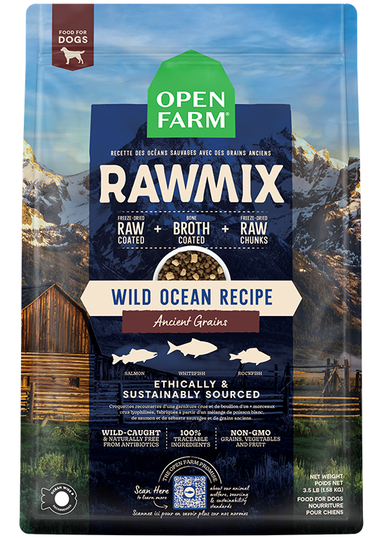 Open Farm RawMix Wild Ocean Ancient Grains Dog Kibble