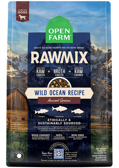 Open Farm RawMix Wild Ocean Ancient Grains Dog Kibble
