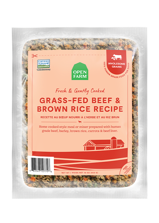 Open Farm Pet Grass-Fed Beef & Brown Rice Gently Cooked Recipe