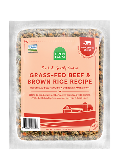 Open Farm Pet Grass-Fed Beef & Brown Rice Gently Cooked Recipe