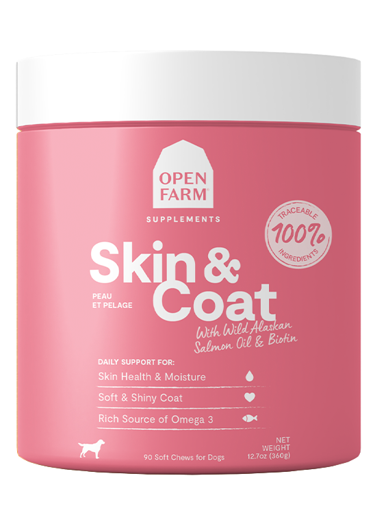Open Farm Skin & Coat Food Supplement Chews for Dogs