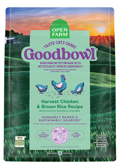 Open Farm Goodbowl Harvest Chicken & Brown Rice Cat Kibble