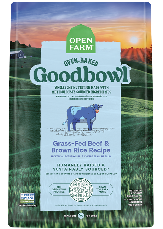 Open Farm Goodbowl Grass-Fed Beef & Brown Rice Dog Kibble