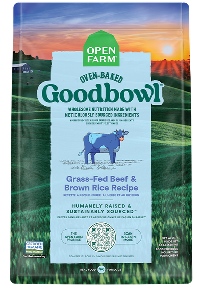 Open Farm Goodbowl Grass-Fed Beef & Brown Rice Dog Kibble