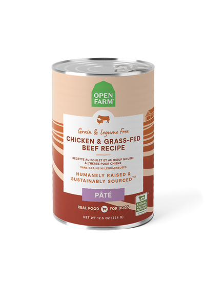Open Farm Chicken & Grass-Fed Beef Pate for Dogs