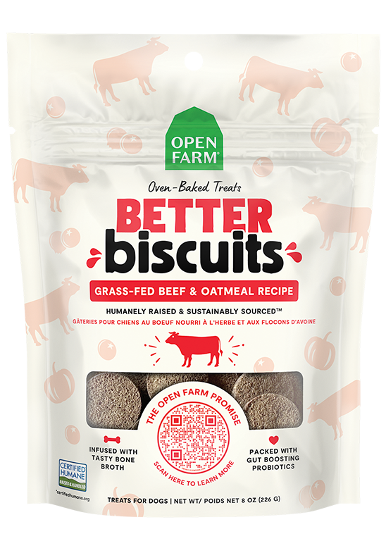 Open Farm Better Biscuits Grass-Fed Beef & Oatmeal Recipe