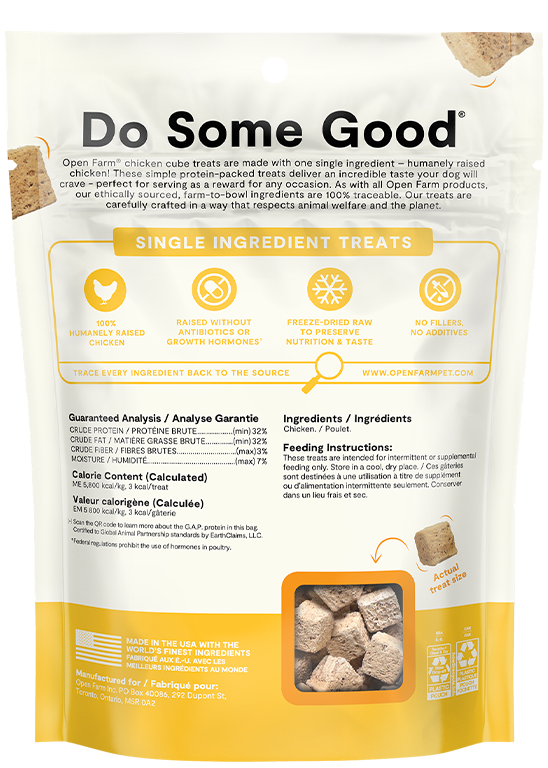 Open Farm Freeze Dried Raw Single Ingredient Chicken Treat