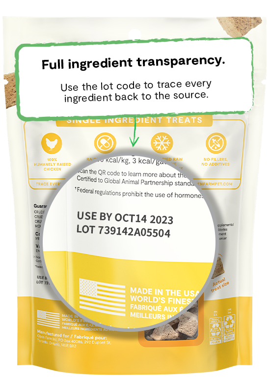 Open Farm Freeze Dried Raw Single Ingredient Chicken Treat