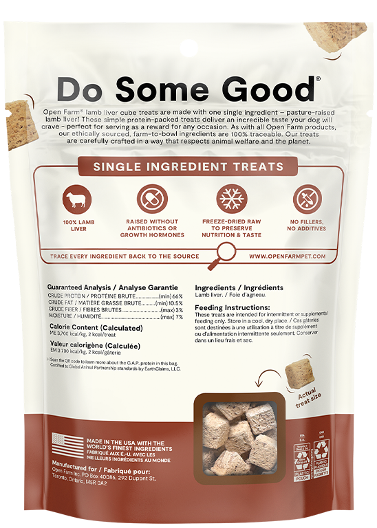 Open Farm Freeze Dried Raw Single Ingredient Lamb Liver Treat