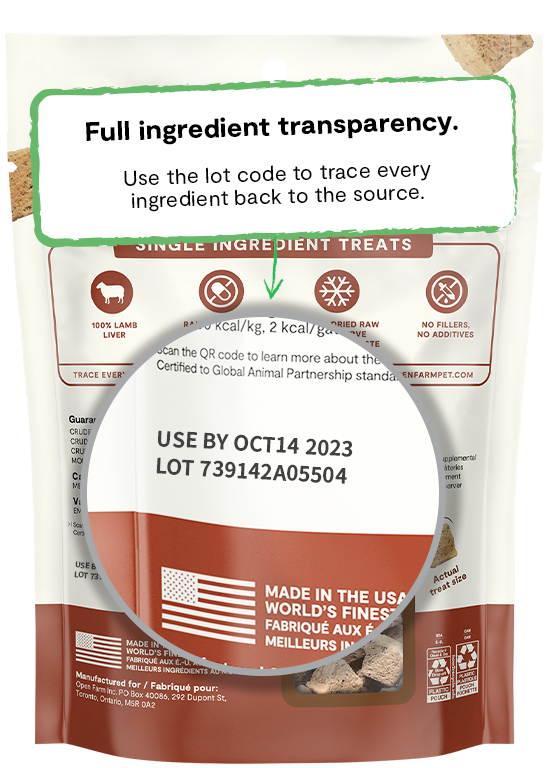 Open Farm Freeze Dried Raw Single Ingredient Lamb Liver Treat