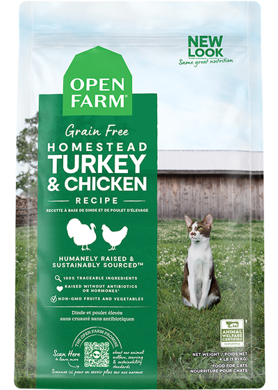 Open Farm Pet Homestead Turkey & Chicken Grain-Free Cat Kibble