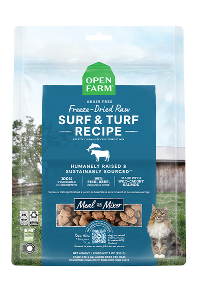 Open Farm Pet Surf & Turf Freeze Dried Raw Morsels for Cats