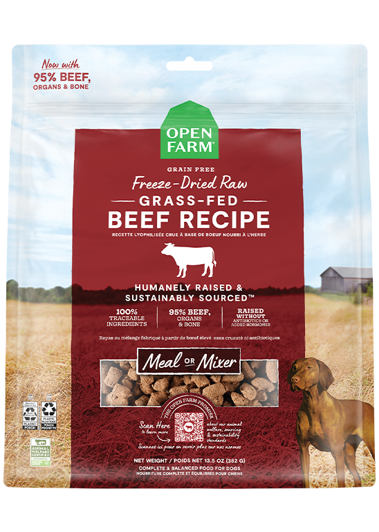 Open Farm Pet Grass-Fed Beef Freeze Dried Raw Morsels for Dogs