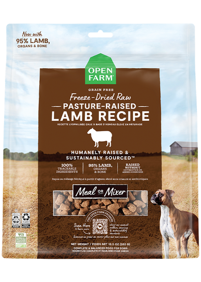 Open Farm Pet Pasture-Raised Lamb Freeze Dried Raw Morsels for Dogs