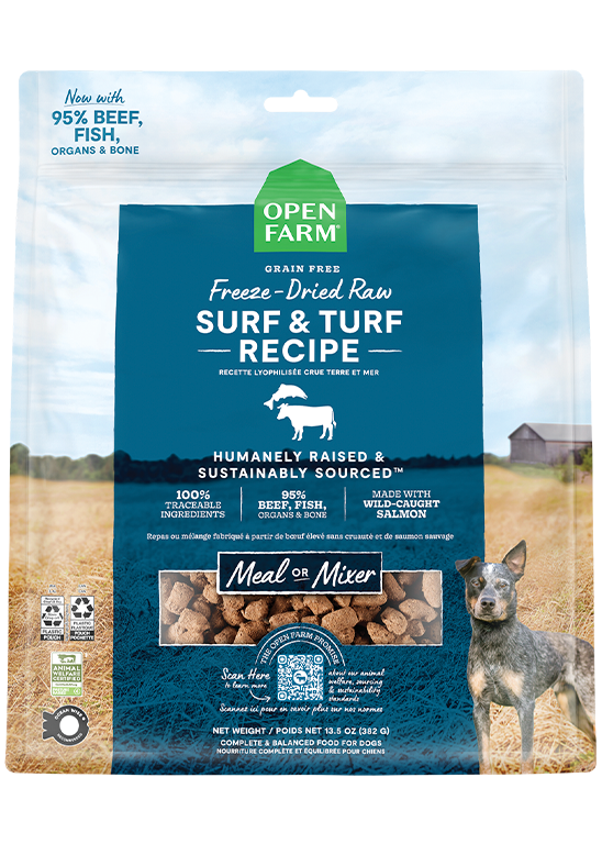 Open Farm Pet Surf & Turf Freeze Dried Raw Morsels for Dogs