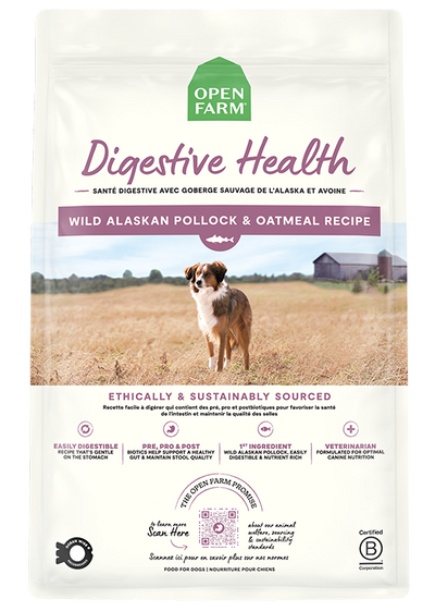 Open Farm Pollock & Oatmeal Digestive Health Dog Kibble