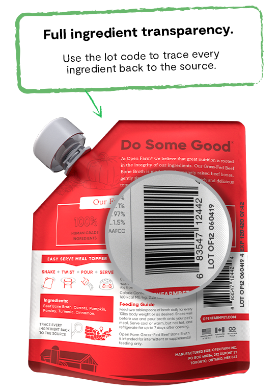 Open Farm Grass-Fed Beef Bone Broth For Cats