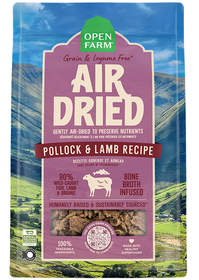 Open Farm Pollock & Lamb Air Dried Recipe for Dogs