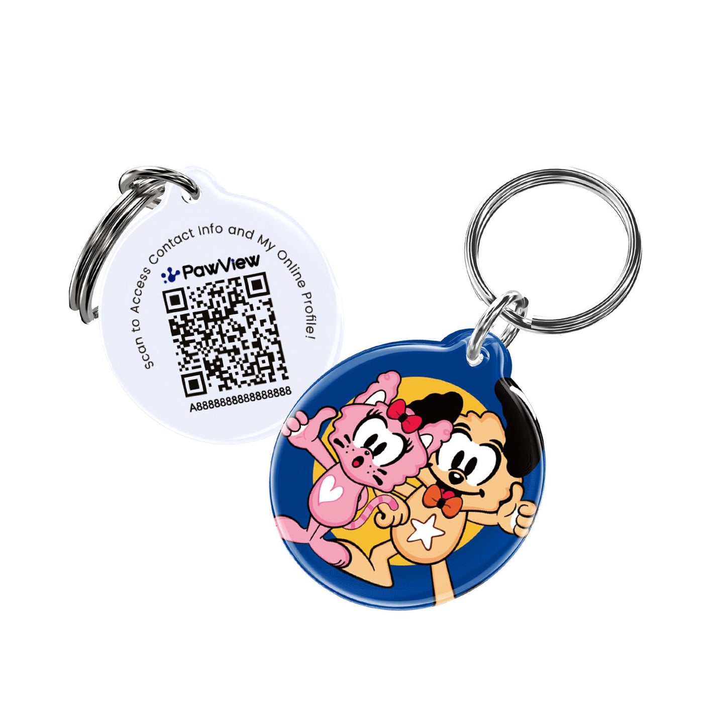 PawView Anti-Loss Smart Pet ID Tag with QR Code TN102 Brand IP Series