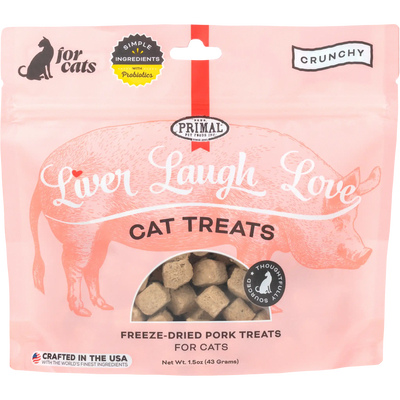 Primal Liver Laugh Love Freeze-Dried Treats for Cats - Pork Liver Recipe