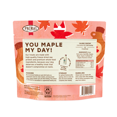 Primal Freeze-Dried Raw Dog Treats - You Maple My Day