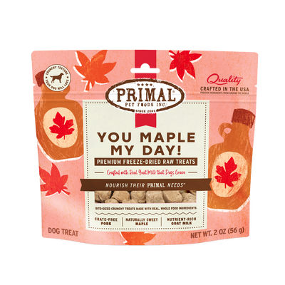 Primal Freeze-Dried Raw Dog Treats - You Maple My Day