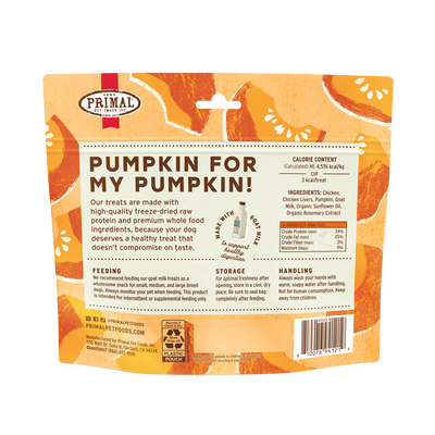 Primal Canine Chicken Pumpkin For My Pumpkin 2oz/10 count