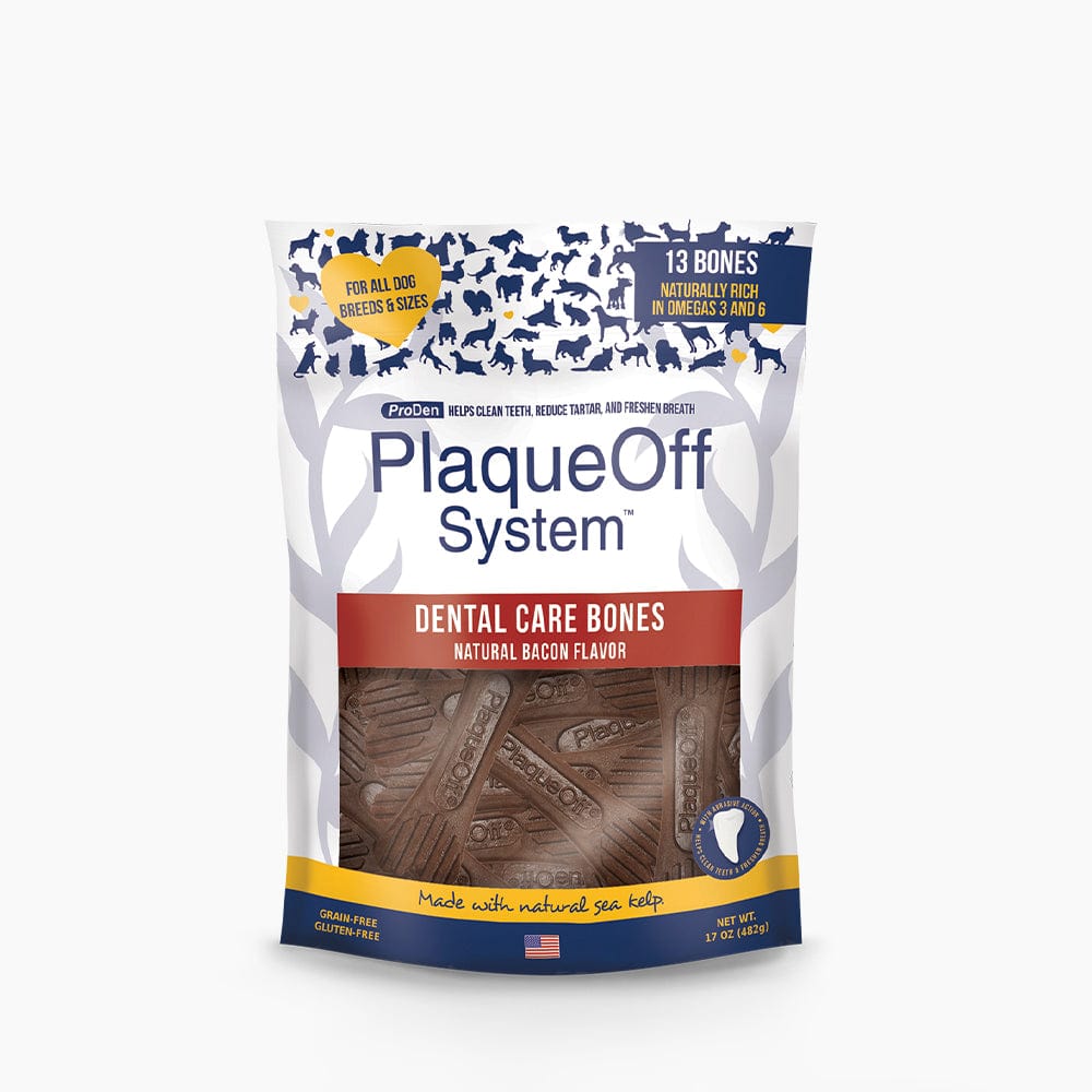 ProDen PlaqueOff System Natural Bacon Flavored Dental Bone Dog Treats