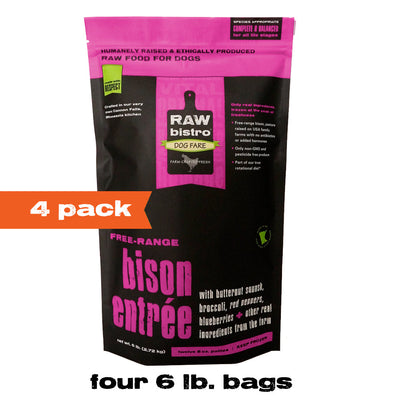 6 lb. Frozen Bison Entree 4 Pack