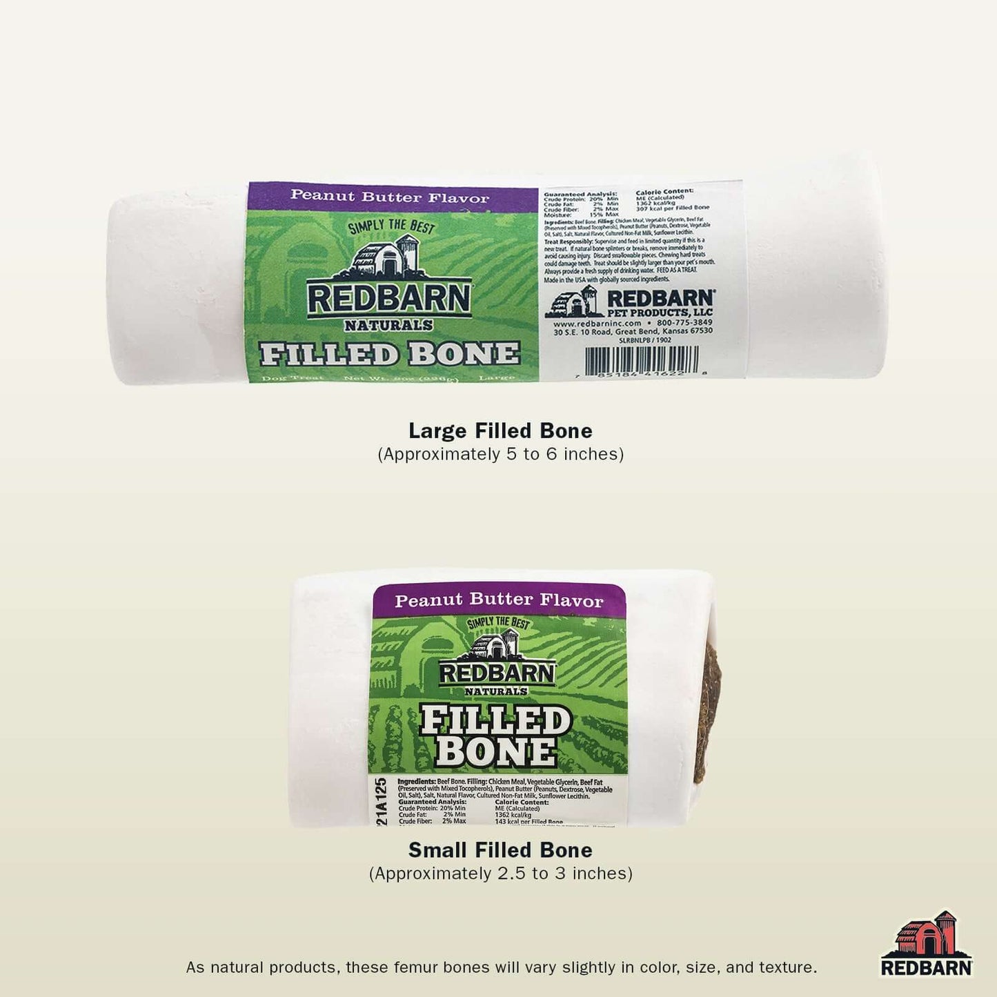 Filled Bone Natural Peanut Butter Flavor