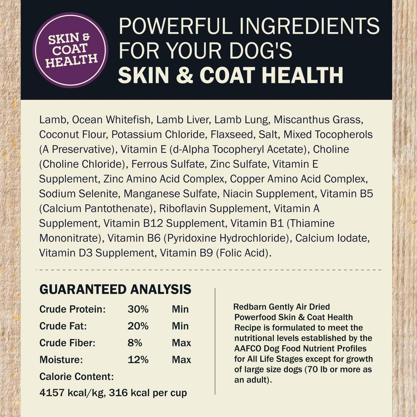 Air Dried Powerfood Skin & Coat Health Lamb & Fish Recipe