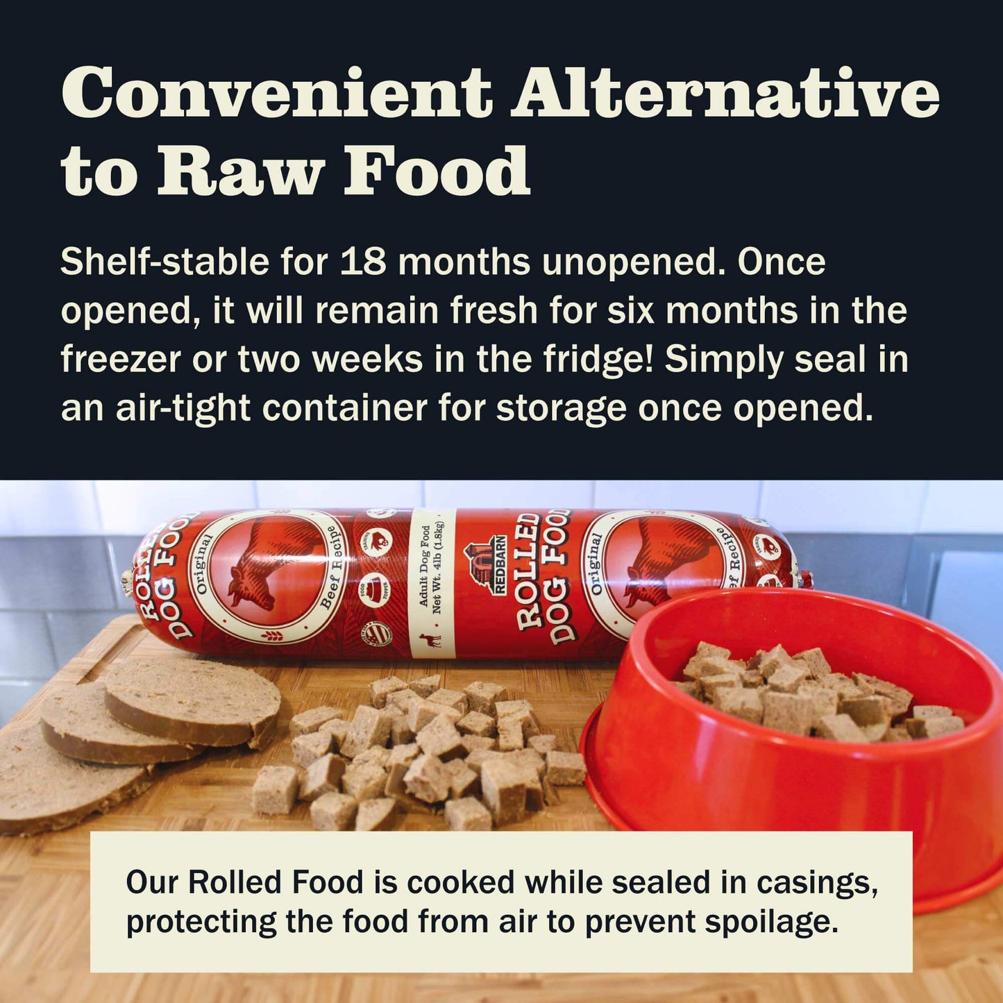 Semi-Moist Rolled Food Grain-Free Beef Recipe