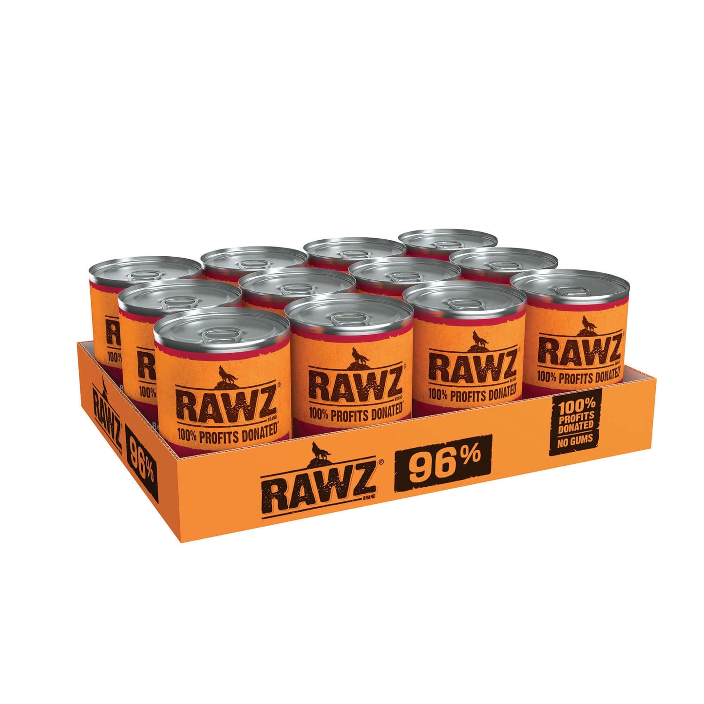 RAWZ® Steam Cooked 96% Beef & Beef Liver Recipe, Wet Dog Food, 12.5oz Case of 12