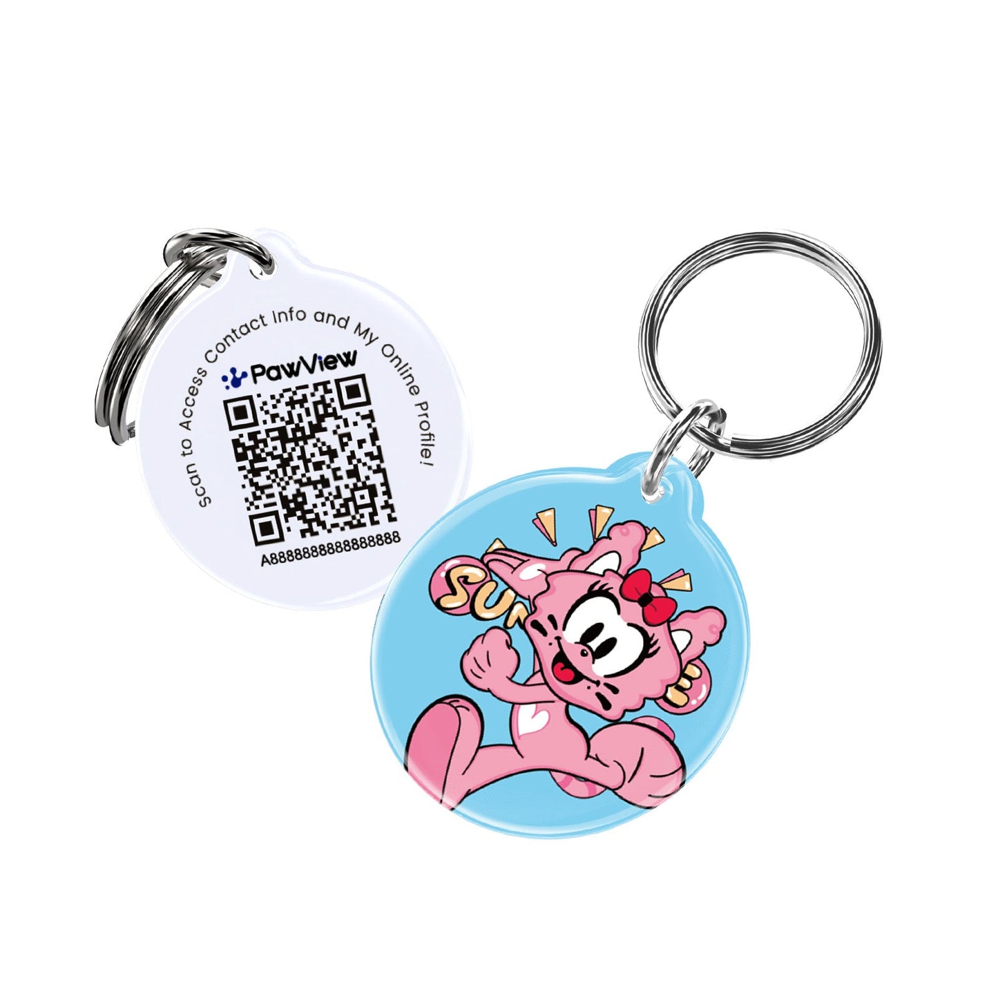 PawView Anti-Loss Smart Pet ID Tag with QR Code TN102 Brand IP Series