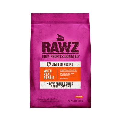 Rawz Limited Ingredient, Raw Coated Rabbit, Dry Cat Food